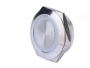 Nút nhấn Inox có đèn Led hiển thị màu xanh dương 25mm